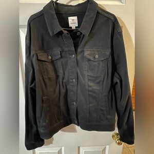 LULAROE Black Denim Jacket w/unicorns